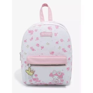 Sanrio My Melody Pink and White Pastel Rose Mini Backpack